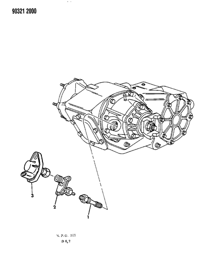 1991 Dodge D150 Cable, Speedometer With Pinion And Adapter Diagram