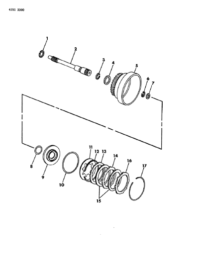 1984 Dodge Aries Clutch, Rear & Input Shaft Diagram