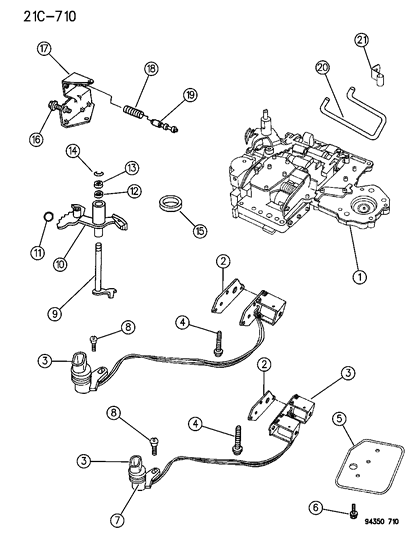 1995 Dodge Ram 1500 Body Assembly Diagram for 52117908