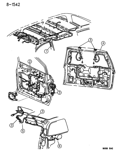 1996 Chrysler Town & Country Wiring - Body & Accessories Diagram
