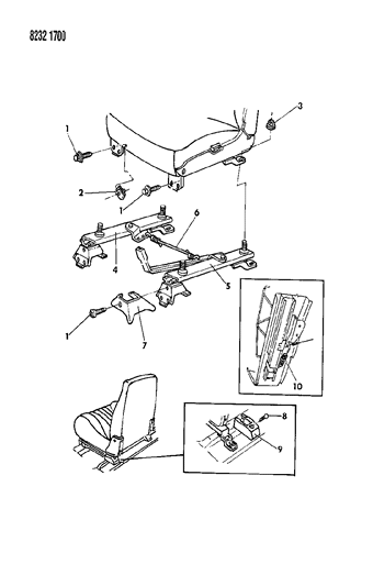 1988 Dodge Shadow Adjuster--Manual And Covers P Body Diagram