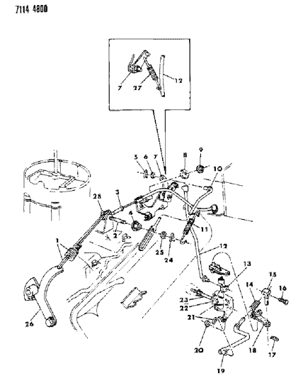 1987 Chrysler Fifth Avenue Throttle Control Diagram 2