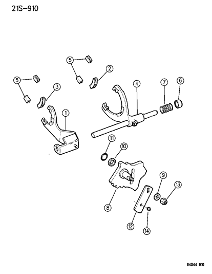1996 Dodge Ram 1500 Forks , Rails , Miscellaneous Parts Diagram 2
