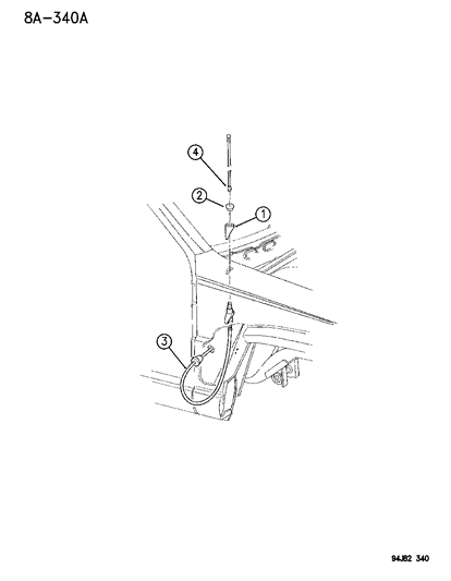 1995 Jeep Grand Cherokee Body And Cable Antenna Diagram for 56007363