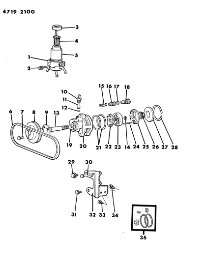 1984 Dodge Ram 50 Power Steering Pump Diagram 1