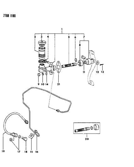 1988 Dodge Raider Clutch Master Cylinder Diagram