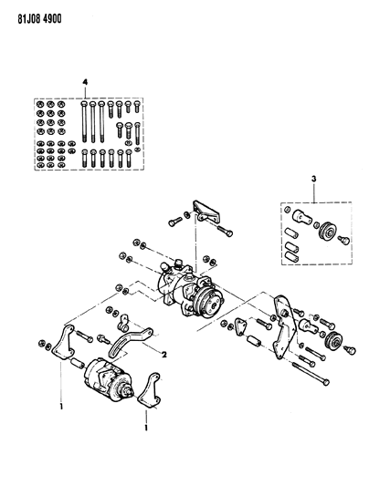 1984 Jeep Cherokee Alternator & Mounting Diagram 4