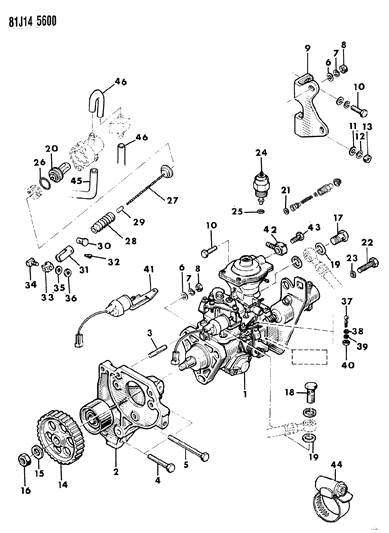 1986 Jeep Comanche Pump Assembly, Injection Diagram