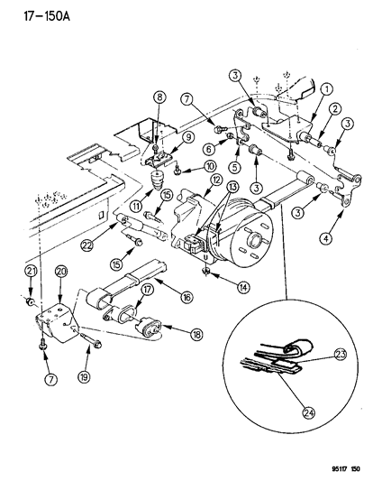 1995 Chrysler Town & Country Suspension - Rear Diagram 2