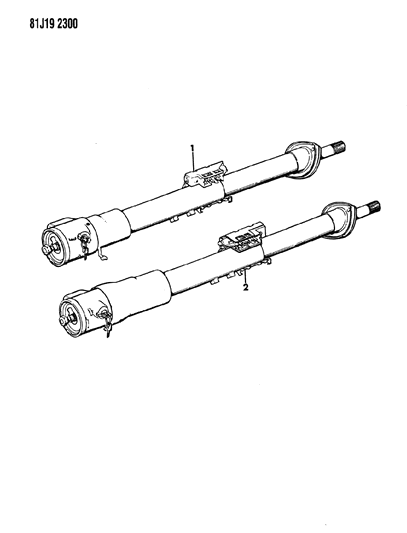 1986 Jeep Comanche Column Assembly, Steering With Column Gear Shift Diagram