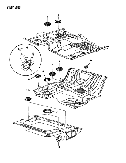 1989 Chrysler Fifth Avenue Plugs Floor Pan Diagram