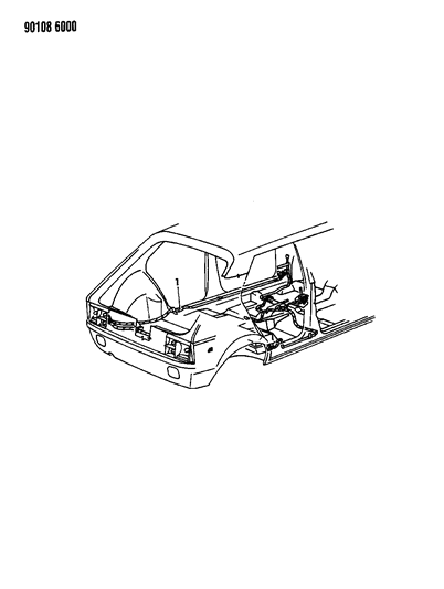 1990 Dodge Omni Wiring - Body & Accessories Diagram