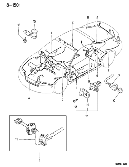 1995 Chrysler Sebring Wiring - Body & Accessories Diagram