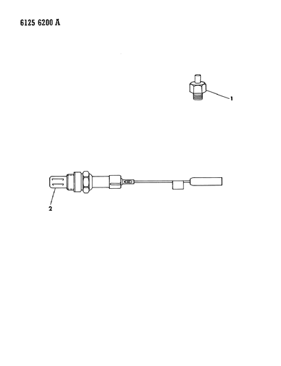 1986 Dodge Charger Oxygen Sensor & Charge Temperature Switch Diagram
