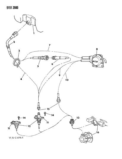1989 Dodge Dynasty Cables And Pinion, Speedometer Diagram