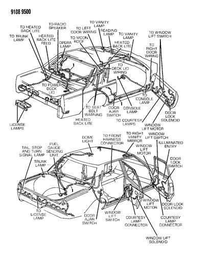1989 Chrysler Fifth Avenue Wiring - Body & Accessories Diagram