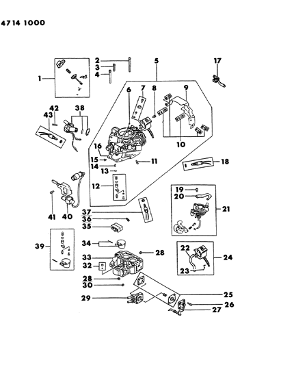 1984 Dodge Colt Carburetor Inner Parts Diagram 2