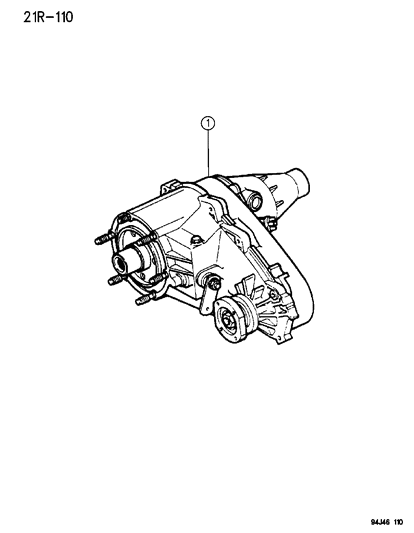1995 Jeep Cherokee Transfer Case Assembly Diagram for R2099212