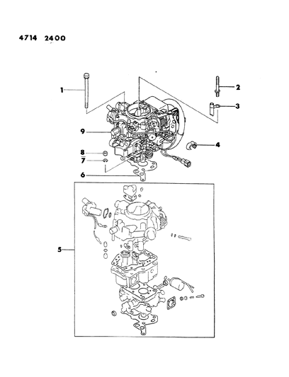 1984 Dodge Ram 50 Carburetor & Gasket Set Diagram 2