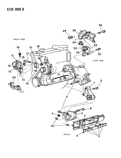 1986 Chrysler New Yorker Engine Mounting Diagram 4