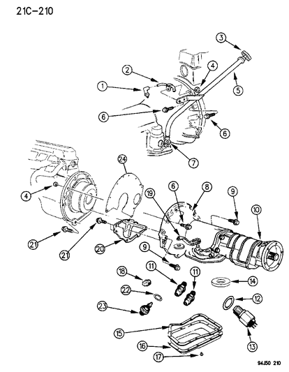1995 Jeep Grand Cherokee Case & Related Parts Diagram 1