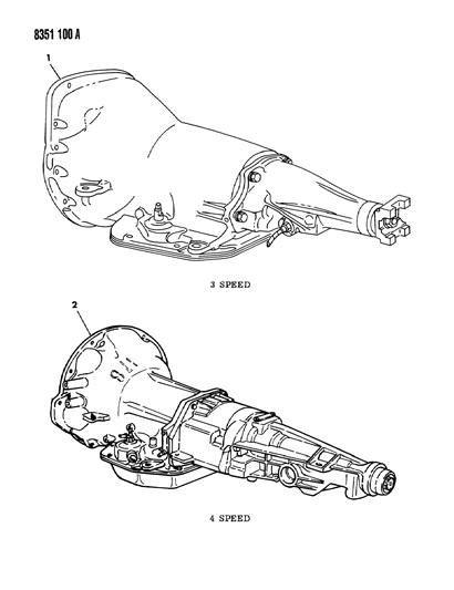 1988 Dodge Ramcharger Automatic Transmission Assembly Diagram