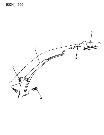 1993 Chrysler New Yorker Mouldings - Garnish Diagram
