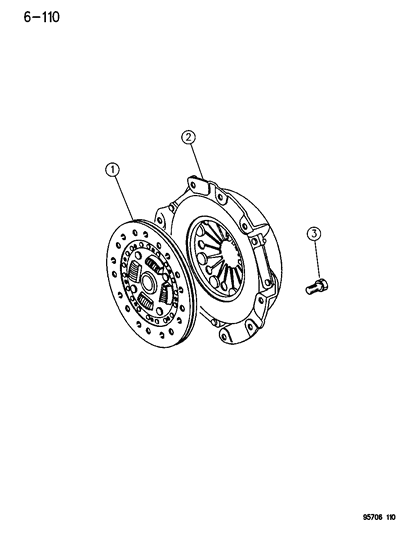 1995 Dodge Stealth Cover Clutch Diagram for MD742801