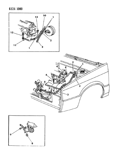 1986 Dodge Aries Plumbing - Heater Diagram
