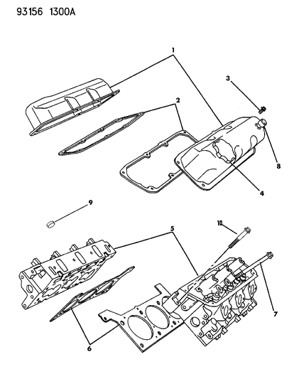 1993 Chrysler Town & Country Cylinder Head Diagram 3