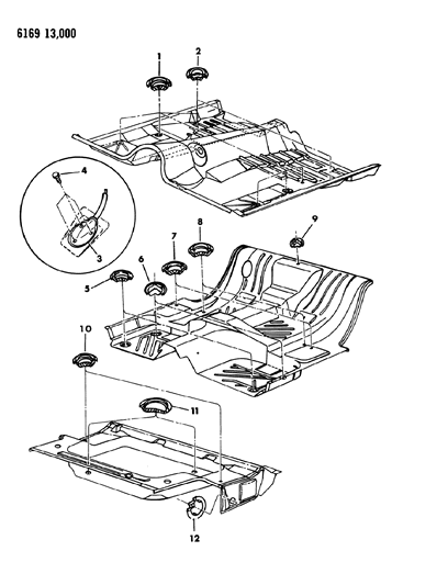 1986 Chrysler Fifth Avenue Plugs Floor Pan Diagram