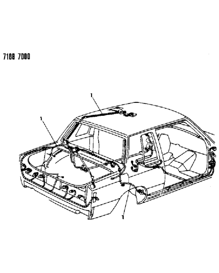 1987 Dodge 600 Wiring - Body & Accessories Diagram