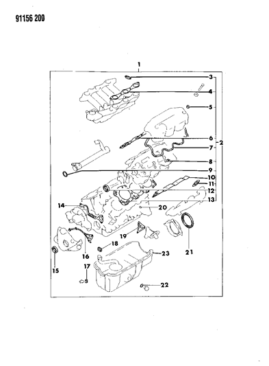 1991 Chrysler TC Maserati Engine Gasket Sets Diagram