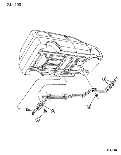 1994 Chrysler Town & Country Plumbing - Heater Auxiliary Diagram