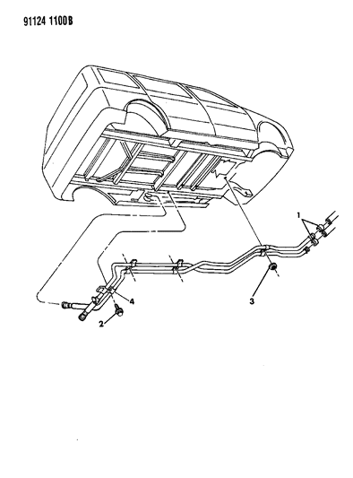 1991 Chrysler Town & Country Plumbing - Heater Auxiliary Diagram
