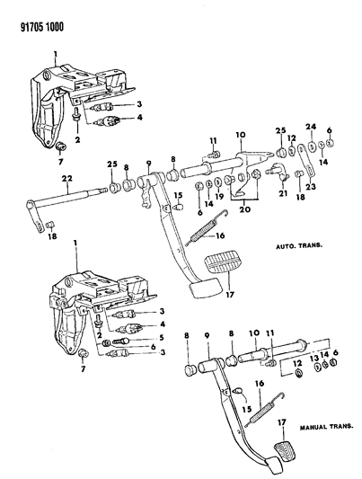 1991 Dodge Colt Brake Pedal Diagram 4
