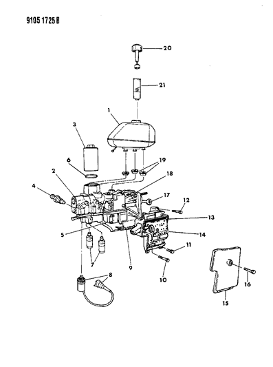 1989 Chrysler New Yorker Hydraulic Assembly, W/Anti-Lock Brakes Diagram