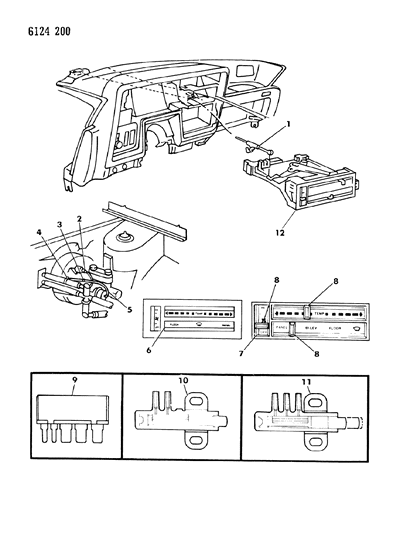 1986 Chrysler Town & Country Controls, Heater Diagram