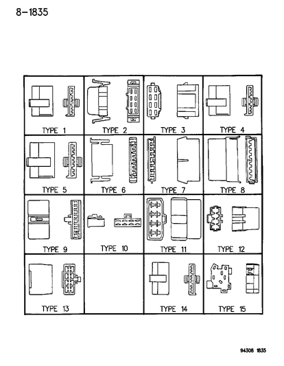 1996 Dodge Ram Van Insulators 8 & 9 Way Diagram