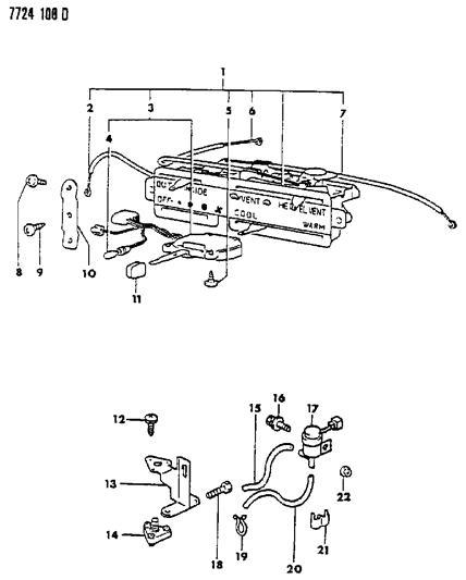1987 Dodge Colt Controls, Heater Diagram