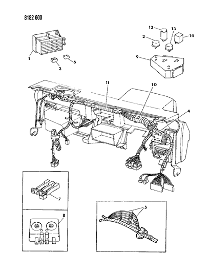 1988 Dodge Shadow Instrument Panel Wiring Diagram