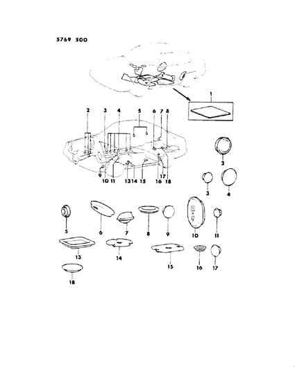 1985 Dodge Colt Plugs & Silencers Diagram