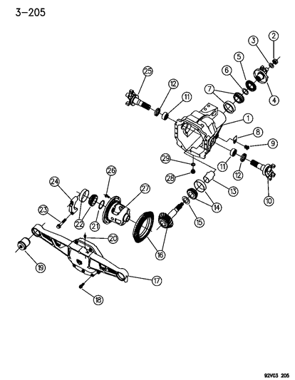 1993 Dodge Viper Boot-Differential Cover Diagram for 4626709
