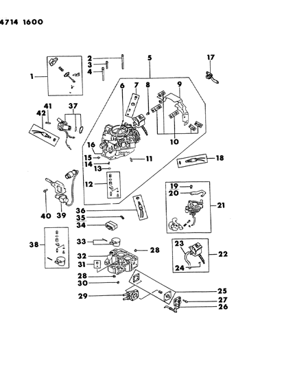 1984 Dodge Colt Carburetor Inner Parts Diagram 4
