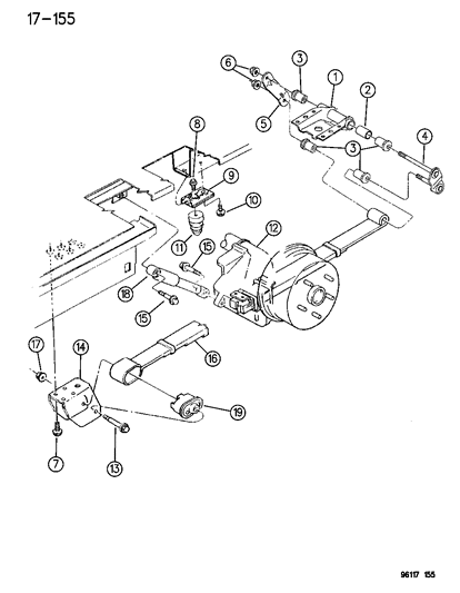 1996 Chrysler Town & Country Suspension - Rear Diagram 2