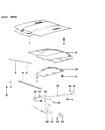 1986 Chrysler Conquest Hood Diagram