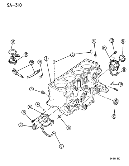 1994 Chrysler Town & Country Cylinder Block Diagram 1