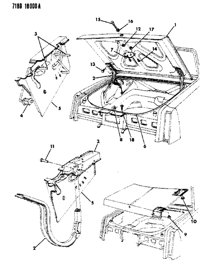 1987 Chrysler Fifth Avenue Deck Lid Diagram