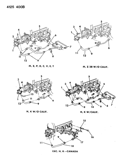 1984 Chrysler Town & Country Air Pump Tubing Diagram 2