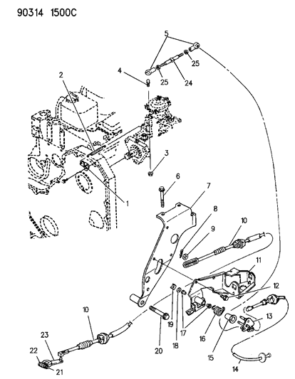1990 Dodge Ramcharger Throttle Control Diagram 4